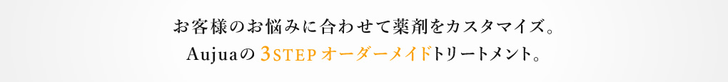 お客様のお悩みに合わせて薬剤をカスタマイズ